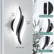 CANEOE Modern LED Wall Sconce 6000K Black Indoor Wall Light Fixtures Acrylic Wall Sconce Lighting for Living Room Bedroom Bedside Bathroom Hallway Stairway Wall Lamp (Black, 1 Pack, 6000K)