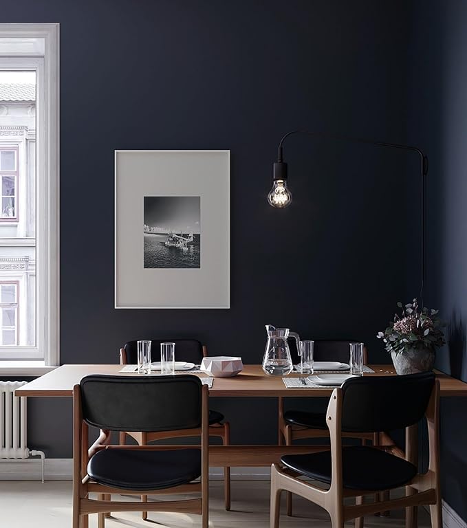 Blue Wallpaper Peel and Stick Dark Blue Wallpaper for Bedroom Bathroom Self Adhesive Removable Wallpaper Navy Blue Contact Paper for Cabinet Kitchen Room Wall Decor Vinyl Upgraded 17.3
