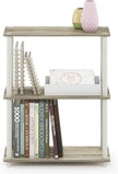 Furinno TURN-N-TUBE Storage Shelves, 3-Tier Book Shelf, Corner Shelf, Toolless Open Shelves, for Organization and Storage, Living Room, Garage, Home Office, Sonoma Oak