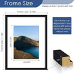PEALSN 12x16 Picture Frame Set of 6, Display Pictures 8.5 x 11 with Mat or 12 x 16 without Mat for Wall Mounting Display, Photo Frames Collage for Wall Decor, Black.