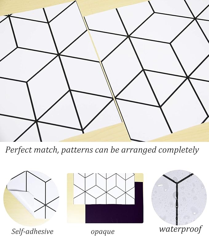 393"x17.3" Wallpaper Geometric Peel and Stick Wallpaper White and Black Contact Paper Stripe Wall Paper Self-Adhesive Removable Wallpaper for Wall Covering Vinyl Rolls