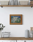 HUARCEY Gold Framed Vintage Wall Art for Living Room, Flowers Painting Canvas Prints Shelf Decor for Kitchen, Van Gogh Bedroom Wall Art, Christmas Gifts for Friends or Family ( Chestnut Branches 8