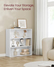 VASAGLE Custos Collection - Bookshelf, 3-Tier Bookcase, Book Shelf, Open Storage Shelf, 9.4 x 31.5 x 32 Inches, for Living Room, Home Office, Dinning Room, Cloud White ULBC173T14