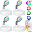 4 Pack Battery Operated Spot Lights Indoor, 13 Color Plant Uplighting Decor, Wall Lights for Pictures, Display for Tree Artwork Bookshelf