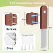 Battery Operated Motion Sensor Wall Sconces Set of 3, Motion Sensor Wall Light Wireless, Magnet Rechargeable LED Lights, Stairs Lights, Decor for Bedroom, Hallway, Living Room, Closet (Walnut Wood)