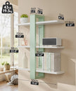 SUMGAR Green Floating Shelves for Wall Mounted Shelving Unit All Pine Wood 3 Tier Large Shelf for Bedroom Living Room Office Bathroom Home Decoration Storage Plant Photo Display Modern 20in Mint Green
