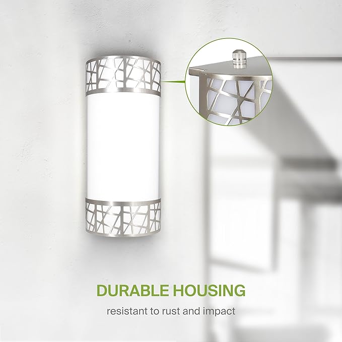 ASD 12 Inch LED Indoor Wall Sconce - Brushed Nickel Modern Dimmable 15W 2700K-5000K Adjustable Wall Mounted Light Fixtures, Wall Lights for Bedroom, Bathroom, Living Room, Hallway Decor - ETL