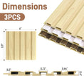 3 Packs Sample 6 x 5.9in Slat Wood Wall Paneling, WPC Wainscoting Panels for Interior Wall Decoration Living Room Bedroom, Accent Wall Panels
