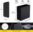 Lightess 2 Pack LED Wall Sconce Mini 10W Hardwired, Modern Wall Lamp Black Up Down Wall Mount Lights Mini Metal for Living Room Hallway Bedroom Decor, Cool White, O1186TP