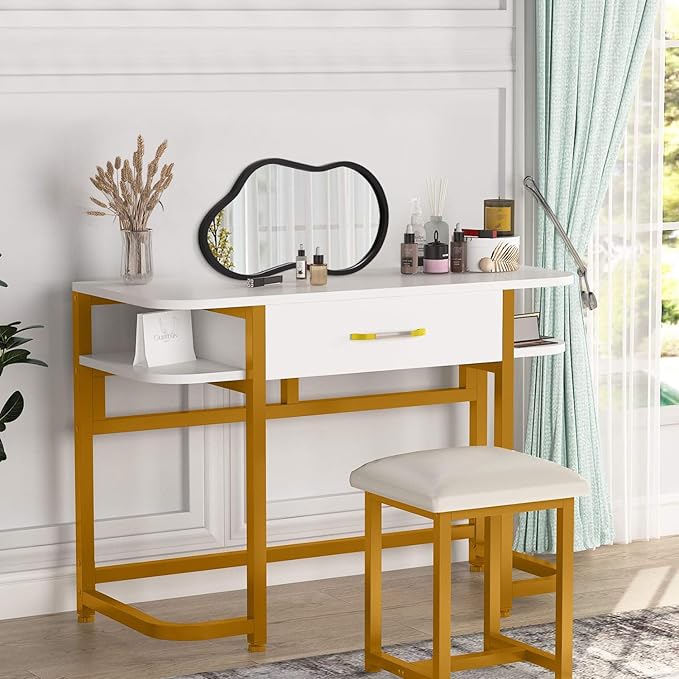 AAZZKANG Irregular Wall Mirror with Wood Framed Small Asymmetrical Black Hanging Mirrors for Bedroom Living Room Bathroom Entryway Dressing Room Decorative