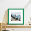 Vittanly 12x12 Picture Frames Set of 9, Shatter Resistant Plexiglass, Display 8x8 Pictures with Mat or 12x12 without Mat, Photo Frames for Wall Mount, Engineered Wood, Green