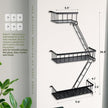 Fire Escape Wall Shelf, Modern City Corner Wall Decorative Action Figure Metal Display with Mini Shelf, Black 2.5 Tier