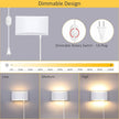 Lightess Plug in Wall Sconces 12W Modern LED Wall Light Dimmable Indoor Up Down Wall Lamp for Bedroom Living Room Hallway Staircase, Warm White
