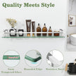 Alise Bathroom Shelf Wall Mounted, Polished Chrome Large Capacity Glass Shelf for Bathroom, 24 inch