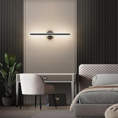 Modern Black Vanity Light, 23.62 inch 5 Colors Wall Sconce Dimmable, LED Bathroom Light Fixtures for Mirror