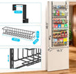 6-Tier Pantry Door Oragnizer, Over The Door Pantry Organizer Rack and Storage, Hanging Spice Rack Shelves Door, Home Office Laundry Room Bathroom & Kitchen Organization Essentials Metal