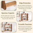 100% Solid Wood Wall Shelf 3-Tier, Rustic Floating Shelves Wall Mounted Storage Rack, Farmhouse Decor Hanging Shelf Display Shelves for Apartment, Living Room and Bedroom