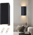 ZEROUNO LED Wall Sconce Indoor Wall Lights, Black Hardwired Up and Down Wall Mount Light for Living Room Bedroom Hallway Corridor Stairs Warm White 3000K (with Replacement G9 Bulbs)