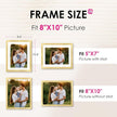 FIXSMITH 8x10 Picture Frame Bulk-4 Pack, Gold Picture Frames Collage Wall Decor, Wall & Tabletop Picture Frames, Photo Frame with HD Plexiglass, Display Pictures 5x7 with Mat or 8x10 Without Mat