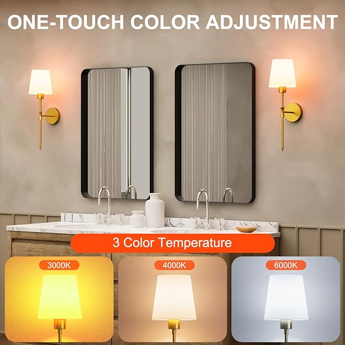 Battery Operated Wall Sconces Set of Two, Rechargeable Wall Light with Remote Control, Dimmable 1800K-6000K LED Wall Lamp, 9 Color Modes, Wireless Sconce Wall Decor Set of 2 for Living Room, Bedroom