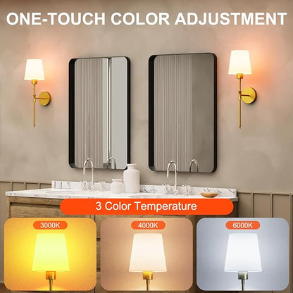 Battery Operated Wall Sconces Set of Two, Rechargeable Wall Light with Remote Control, Dimmable 1800K-6000K LED Wall Lamp, 9 Color Modes, Wireless Sconce Wall Decor Set of 2 for Living Room, Bedroom