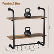 2 Tier Industrial Pipe Shelving, 24
