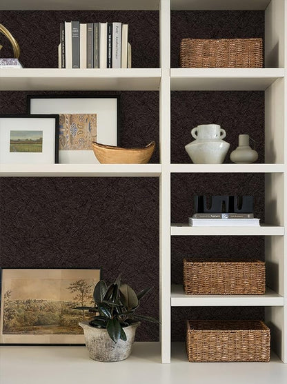 Brown Peel and Stick Self Adhesive Wallpaper - Removable Waterproof Bathroom Countertop Contact Paper - Kitchen Vinyl Wrap for Cabinet Countertops - Wall Cover Counter Top Paper 15.7" X 196.8"