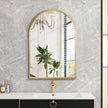 Arched Mirrors for Wall, Brushed Metal Frame Mirror, Arch Bathroom Vanity Mirror for Living Room Bedroom Mantel Hallways Home Decor Aluminum Alloy Frame 26