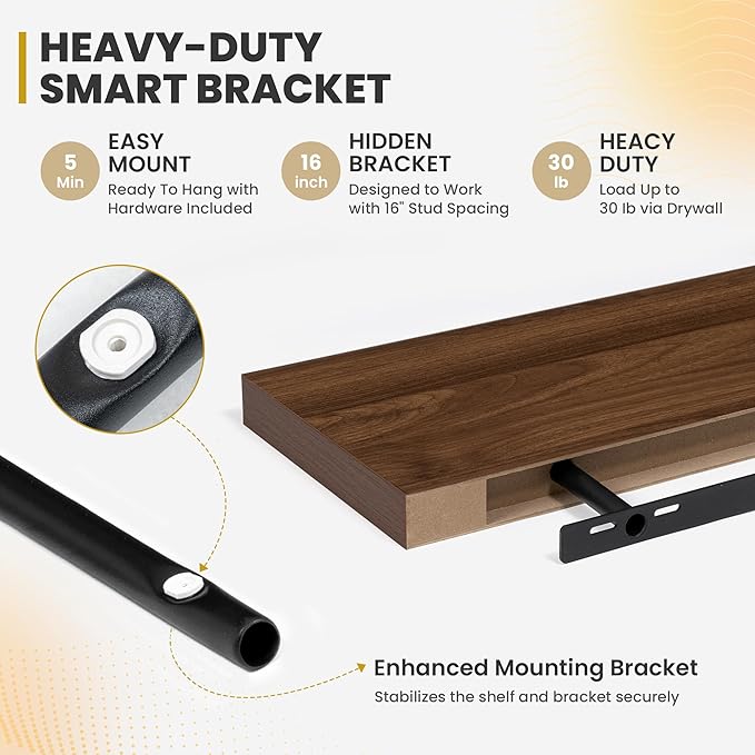 16 Inch Floating Shelves, 9.3