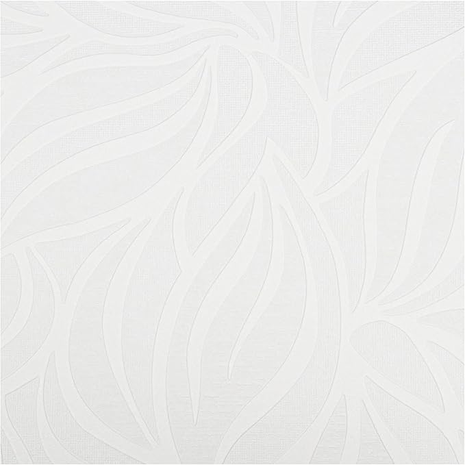 Graham and Brown 18390 Eden Wallpaper White, 20.5 x 396 inches