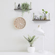 MITIME Leaf Rope Hanging Floating Shelves, Wall Swing Storage Shelf for Home Decor.17, 2-Pack (Retro Color)