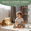 Dimoon 17.7''x118'' Peel and Stick Wallpaper Light Green Contact Paper for New Environmentally Friendly Materials Thickening Upgrade Embossed Renter Friendly Wall Paper Vinyl Countertop Bedroom