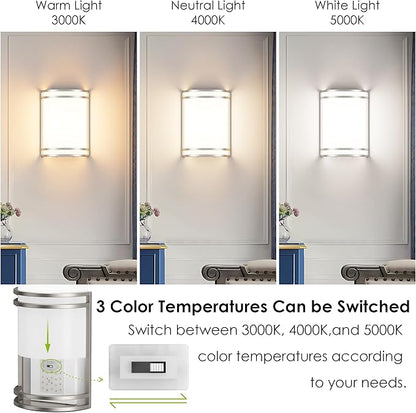 Aipsun Modern Wall Sconces 15W LED Indoor Hardwired Wall Sconce Lighting Dimmable Wall Lights for Living Room Hallway Bedroom (Brushed Nickel)