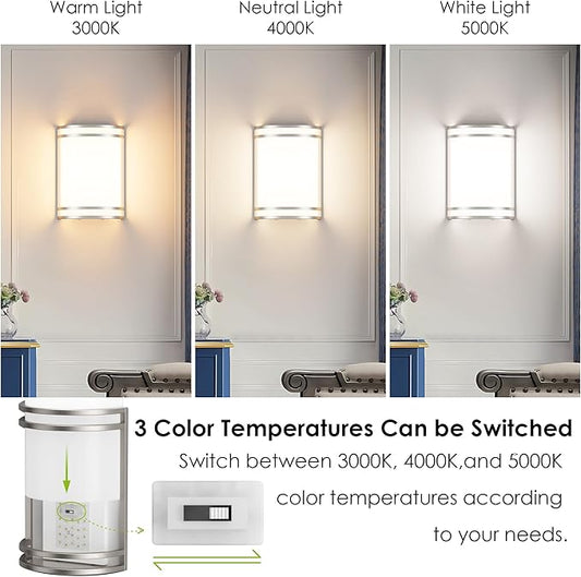 Aipsun Modern Wall Sconces 15W LED Indoor Hardwired Wall Sconce Lighting Dimmable Wall Lights for Living Room Hallway Bedroom (Brushed Nickel)