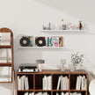 Axeman 36 Inch Floating Shelves | Picture Ledge Shelf Set of 2 | White Wall Shelves with Lip | White Picture Shelf for Wall with Ledge | Photo Ledges 36 Inch