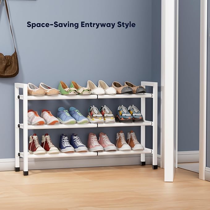 Abiglifty 3-Tier Expandable Shoe Rack,17