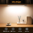 Gritin 14.7inch Under Cabinet Lighting Rechargeable 2 Pack- 3 Color Temps&5 Level Brightness, Super Bright, 4 Modes, Motion Sensor, Long Lasting - Easy Installation Magnetic Under Closet Lights-Black