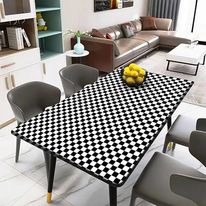 Black and White Contact Paper Checkered Peel and Stick Wallpaper Self Adhesive Waterproof Vinyl Roll for Bathroom Kitchen Backsplash Cabinets Shelf Liners Drawers A Set of 17.3"x300"