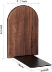 Book Ends,2 Pair Medium Bookends Wood Book Ends Universal Economy Bookend (2, Medium)