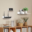 Steel Floating Shelves for Wall,Small Wall Shelf，Suitable for Bedroom, Living Room, Bathroom, Kitchen, Office (White, 2Pack 11.81x8.46 in)