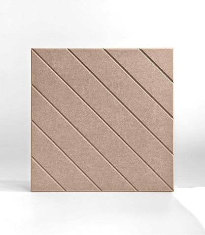 21.65" Large Square Acoustic Panels 4-Pack - Sound Absorbing Wall Panels, Noise Reducing Soundproof Decorative Felt Tiles for Home Office, Studio, Living Room - Camel