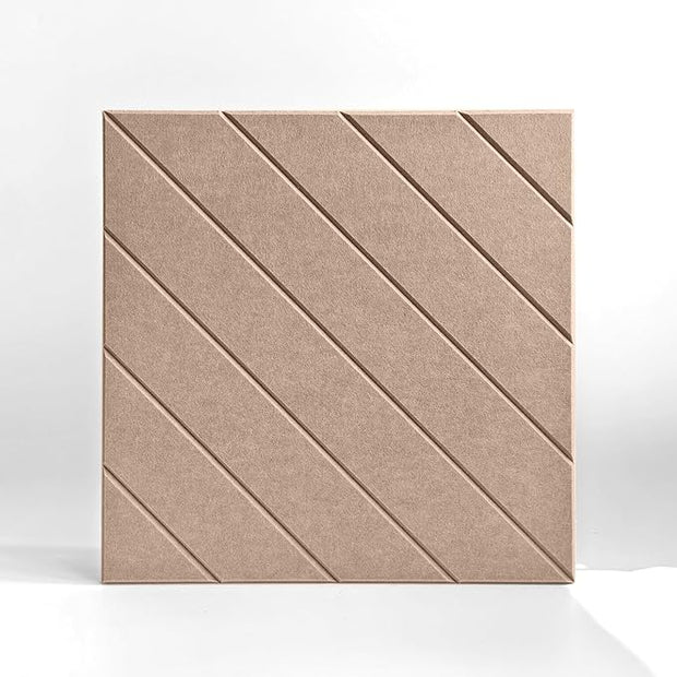 21.65" Large Square Acoustic Panels 4-Pack - Sound Absorbing Wall Panels, Noise Reducing Soundproof Decorative Felt Tiles for Home Office, Studio, Living Room - Camel