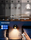 KINDEEP Spot Lights Indoor with Remote: Battery Operated Uplighting, Led Wireless Uplights, Timer＆Dimmable, RGB Small Spotlights for Displays, Picture Lights for Painting, Black, 2 Pack