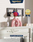 Hug Donut Decorative Vase Set - Light Pink Modern Glam Eclectic Style Vases Home Decor, Matte Ceramic Decorations for Living Room Shelf, Bookshelf Mantle Entryway Table or Console Décor(Pink)