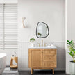 Asymmetrical Mirror for Wall Irregular Oval Wood Frame Modern Unique Wall Mirror Decorative Vanity Bathroom Living Room Bedroom Entryway Hallway Artistic Wavy Mirror Small 14