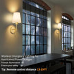 TISLYCO Battery Operated Wall Sconces Set of 2, Gold Rechargeable Wall Lamps with 2500mAh Magnet Detachable Dimmable Remote Bulbs,12 RGB Colors & 3 Color Temperatures Wireless Wall Lights for Bedroom