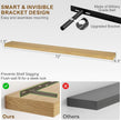 Fun Memories 72Inch Floating Shelves,Wall Mounted Rustic Wood Floating Shelf with Invisible Brackets for Storage & Decor,2 Pack Shelves for Bathroom,Bedroom and Kitchen,Oak