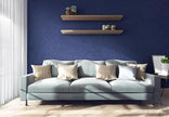 Safiyya 17.3 inch X 590 inch Wallpaper Blue Silk Textured Wallpaper Peel and Stick Modern Solid Color Wall Paper Removable Contact Paper for Walls Vinyl Rolls