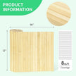 Natural Bamboo Wall Panel for Interior Wall Decor, Renewable Pole Wrap Wainscoting Paneling for Wall Ceiling Furniture Cabinet Office, 12 x 96 Inch, Raw