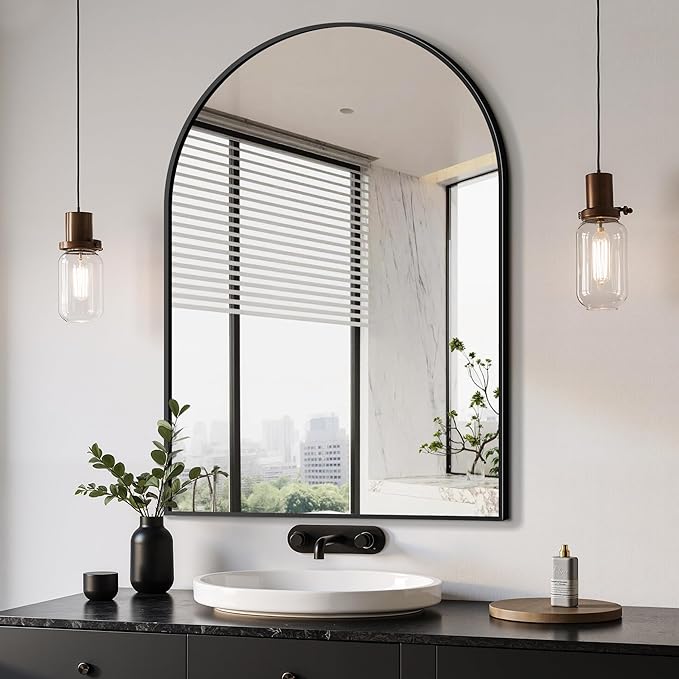 Delma Arched Bathroom Mirror, 28